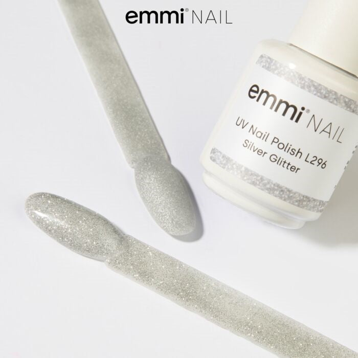 UV-lakk - Silver glitter