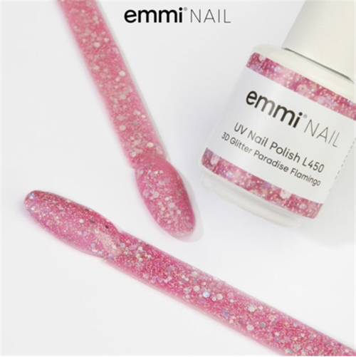 UV-lakk 3D glitter paradise - flamingo