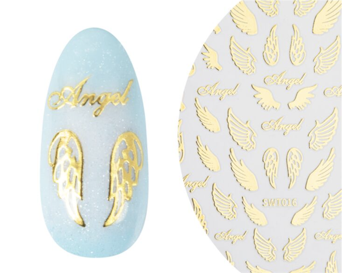 3D angel nail stickers