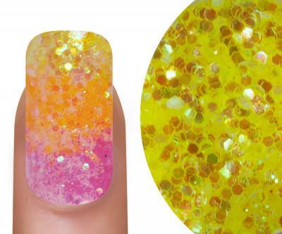 Gul glitter - grov