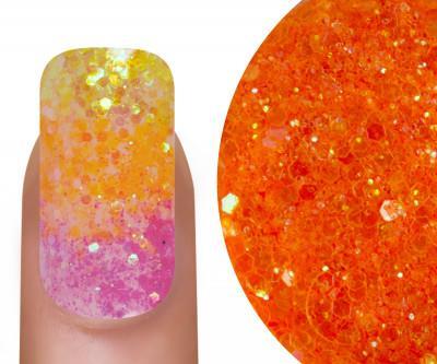 Orange glitter - grov