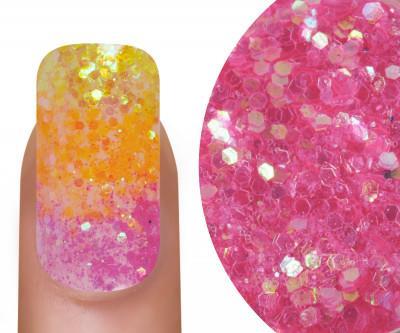 Rosa glitter - grov
