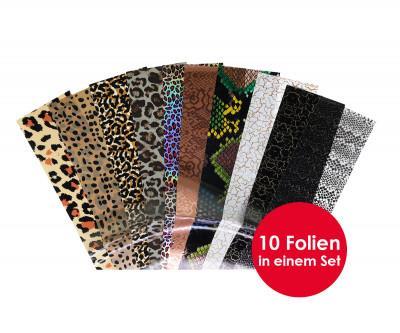 Animal safari print mix 10 stk