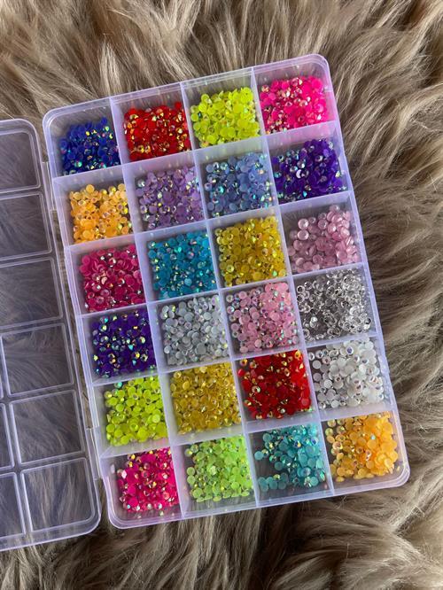 Rhinestone mix box - neon