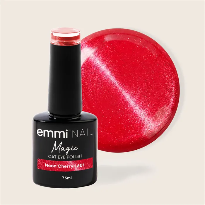 UV-lakk magic cat eye - Neon cherry