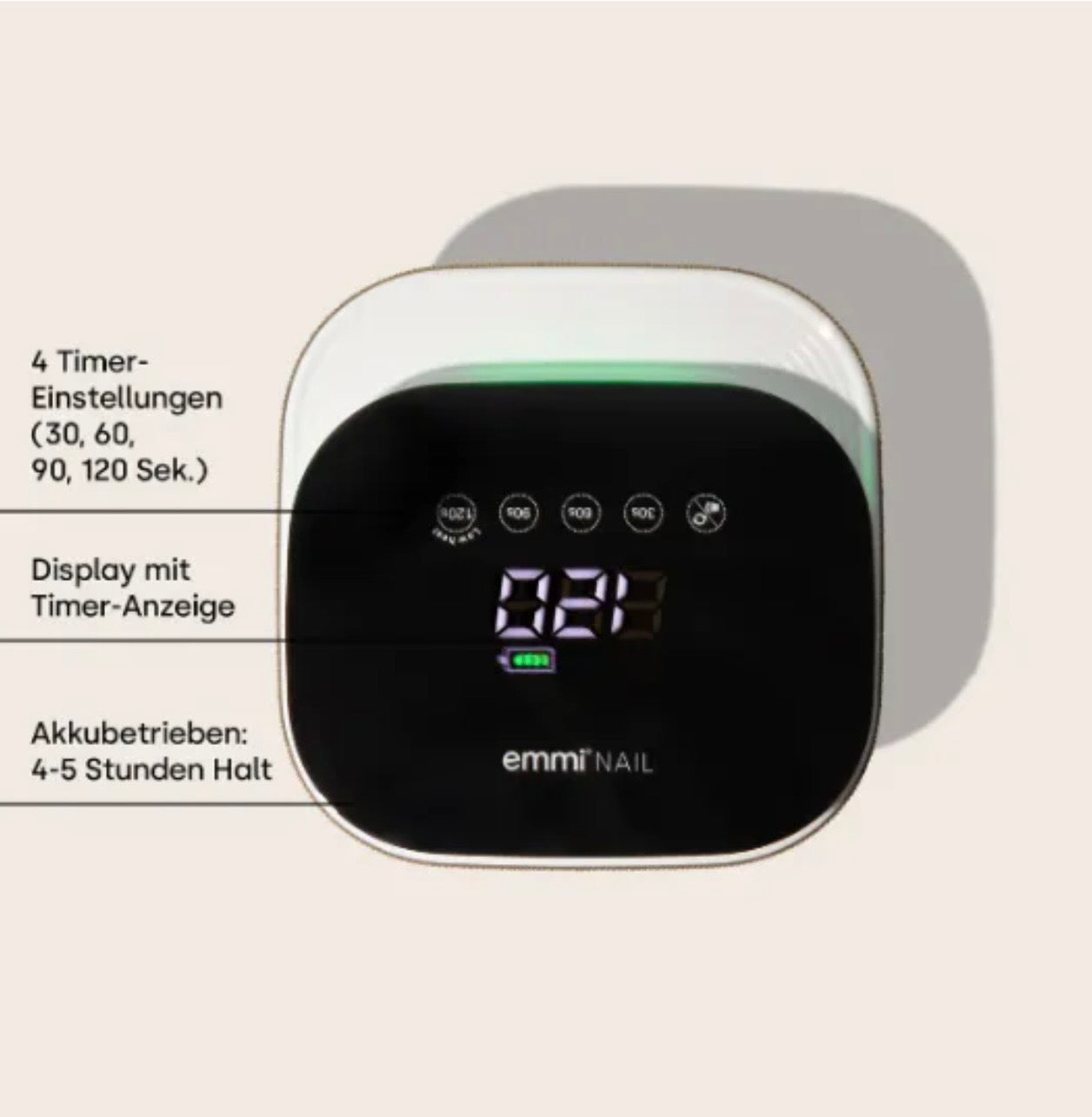 Digital glitter LED lampe